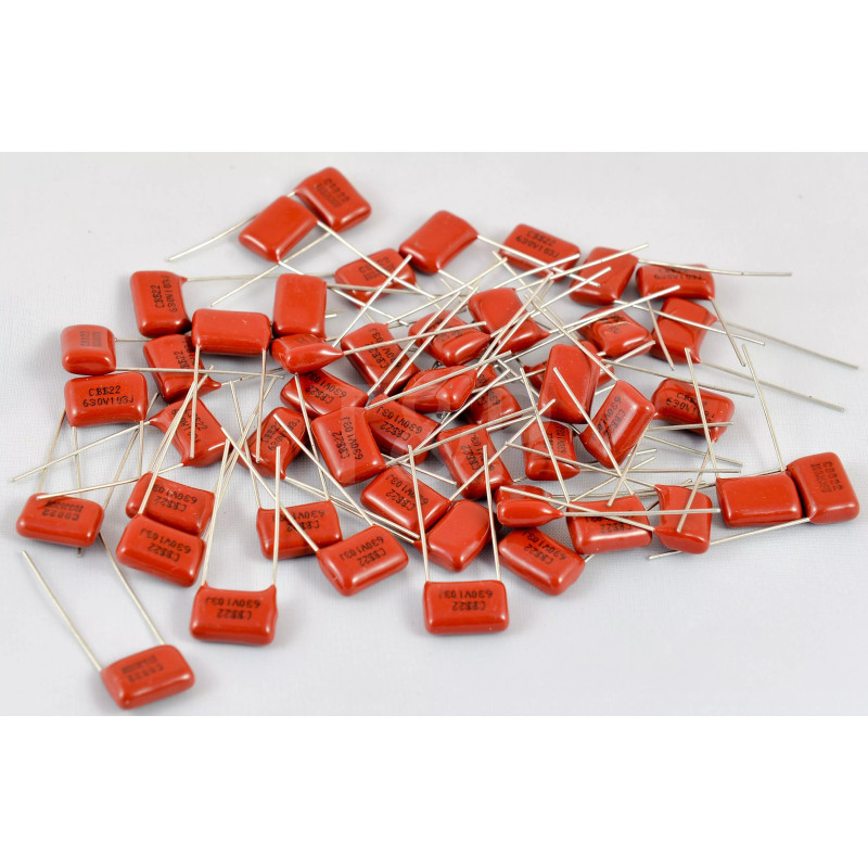 10 x 10nF 630V radial capacitor