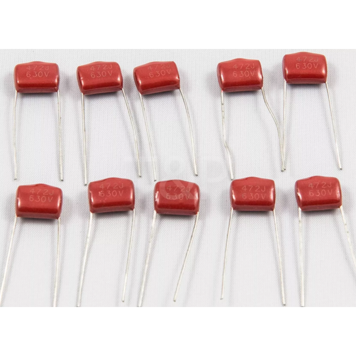 10 x 4700pF 630V Radial capacitor