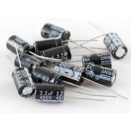 5 x Condensador electrolítico 2.2uF 400V