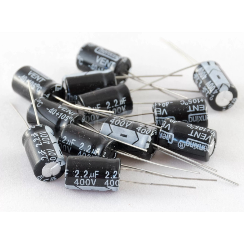 5 x 2.2uF 400V electrolytic capacitor