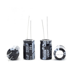 2200uF 25V 105ºC radial electrolytic capacitor